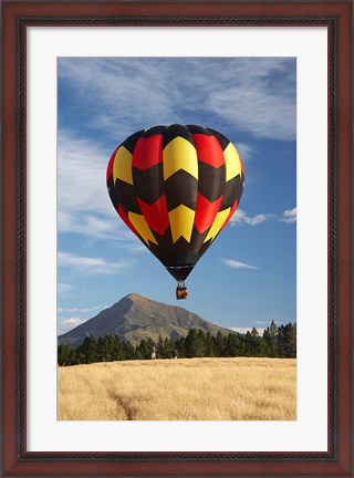 Framed Hot Air Balloon, Wanaka, South Island, New Zealand Print