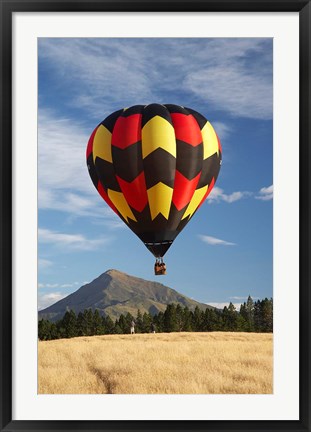 Framed Hot Air Balloon, Wanaka, South Island, New Zealand Print