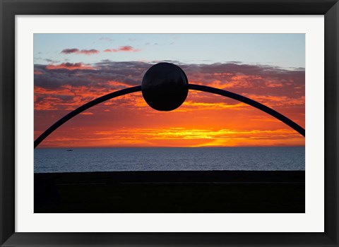 Framed Millennial Arch Ecliptic, Sunset, No Island, New Zealand Print