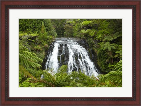 Framed Owharoa Falls, Karangahake Gorge, Waikato, North Island, New Zealand Print