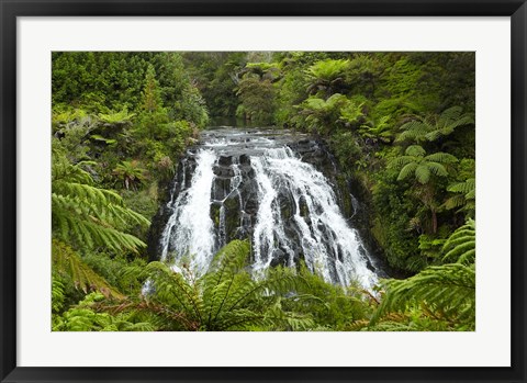 Framed Owharoa Falls, Karangahake Gorge, Waikato, North Island, New Zealand Print