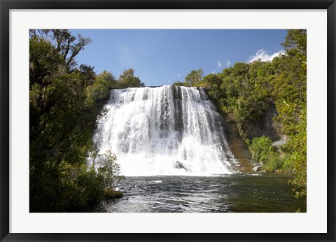 Framed Papakorito Falls, Te Urewera, North Island, New Zealand Print