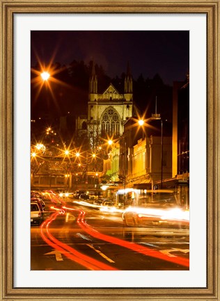 Framed St Paul&#39;s Cathedral, Octagon, Dunedin, South Island, New Zealand Print