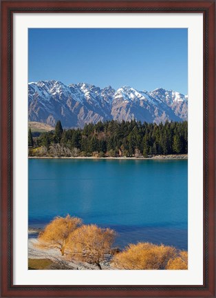 Framed Remarkables, Lake Wakatipu, South Island, New Zealand Print