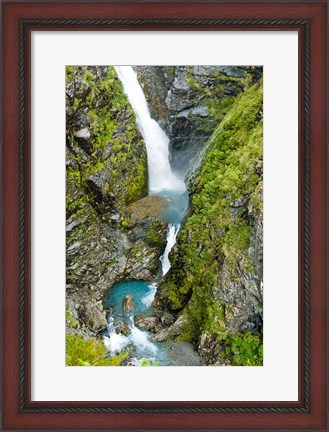 Framed New Zealand, Arthurs Pass NP, Waimakariri falls Print