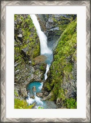 Framed New Zealand, Arthurs Pass NP, Waimakariri falls Print