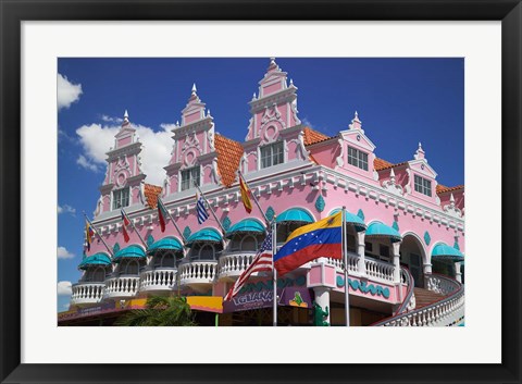 Framed Royal Plaza Shopping Mall, Oranjestad, Aruba, Caribbean Print