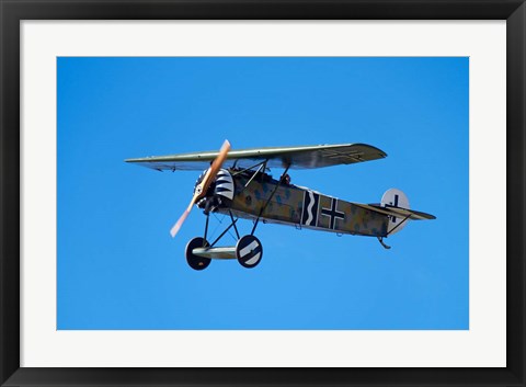 Framed German WWI Fokker D-8 fighter plane, War plane Print