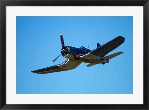 Framed Goodyear Corsair FG-1D  &#39;whispering death&#39; fighter bomber Print