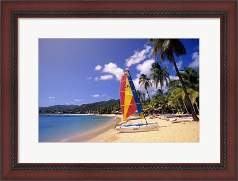 Framed Carlisle Bay Beach, Antigua Print