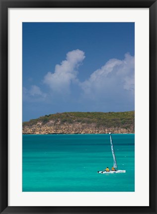 Framed Antigua, Dickenson Bay, Sailboat Print