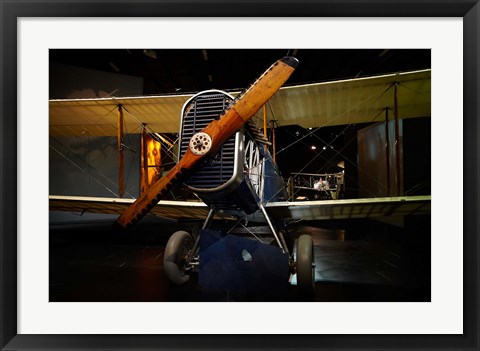 Framed De Havilland DH4 biplane, War plane, New Zealand Print