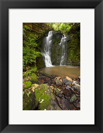 Framed Horseshoe Falls, Matai Falls, Catlins, New Zealand Print
