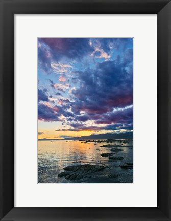 Framed New Zealand, South Island, Kaikoura, South Bay Sunset Print