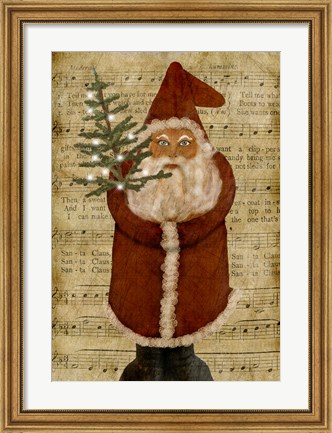 Framed Old Time Santa Print