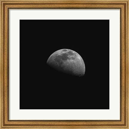 Framed Gibbous Moon Print