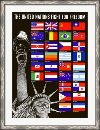 Framed United Nations Fight for Freedom Print