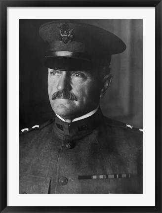 Framed Major General John Pershing Print