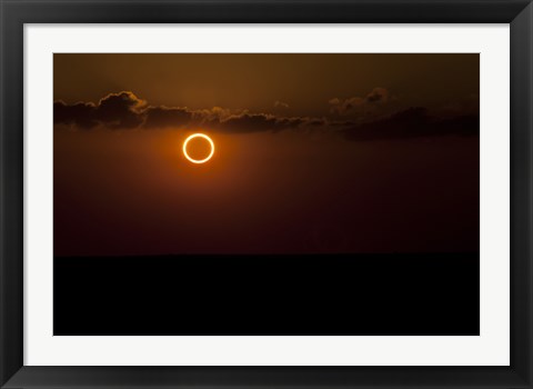 Framed Solar Eclipse with Ring of Fire Print