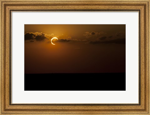 Framed Annular Solar Eclipse in Clouds Print