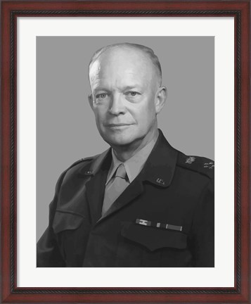 Framed Dwight D Eisenhower Print