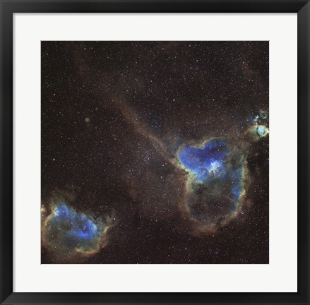 Framed Heart and Soul Nebula Print