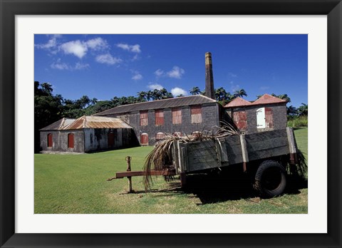Framed St Nicholas Abbey Sugar Mill, St Peter Parish, Barbados, Caribbean Print