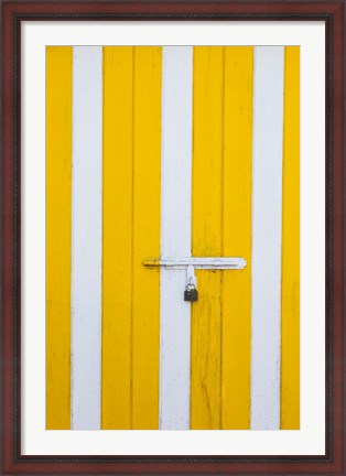 Framed Bahamas, Eleuthera Island, Harbor Island, doorway Print