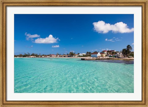 Framed Bahamas, Eleuthera Island, Tarpum Bay, town beach Print