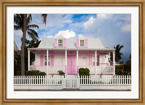 Framed Bahamas, Eleuthera, Dunmore, Colonial-era house Print