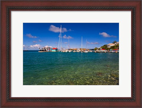 Framed Harbor, Leverick Bay Resort and Marina, BVI Print