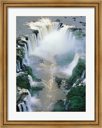 Framed Igwacu Falls Thunders, Brazil Print