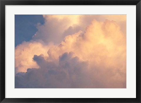 Framed Sunset clouds over Amazon basin, Peru Print