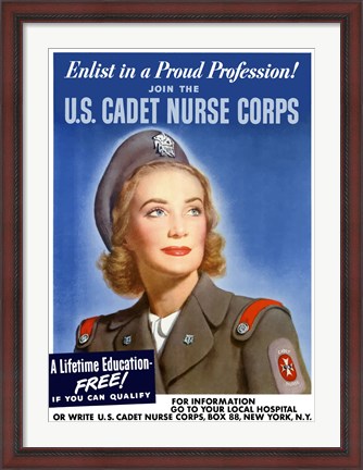 Framed US Cadet Nurse Corps Print