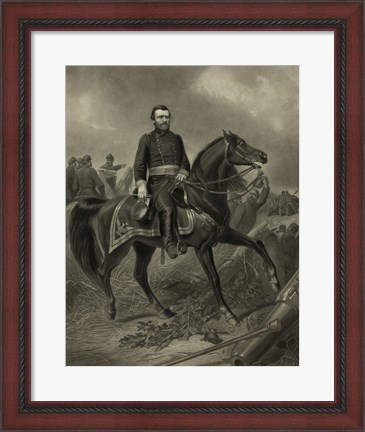Framed General Grant during the American Civil War Print