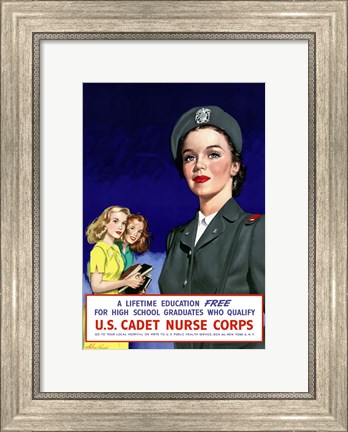 Framed U.S. Cadet Nurse Corps Print
