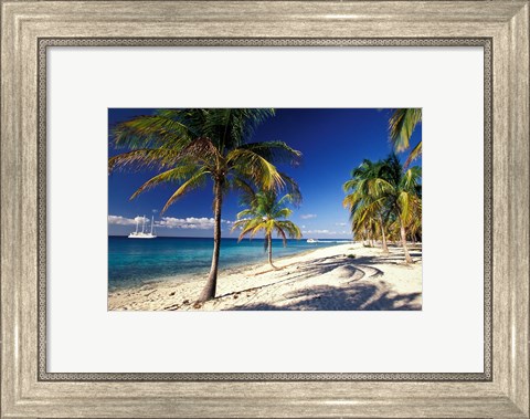 Framed Tropical Beach on Isla de la Juventud, Cuba Print