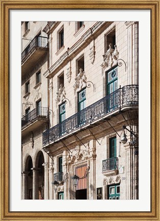 Framed Cuba Havana, Plaza de San Francisco de Asis, Hotel Print