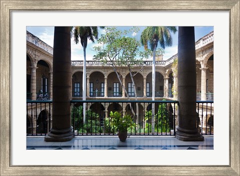 Framed Cuba, Havana, Museo de la Ciudad museum, courtyard Print