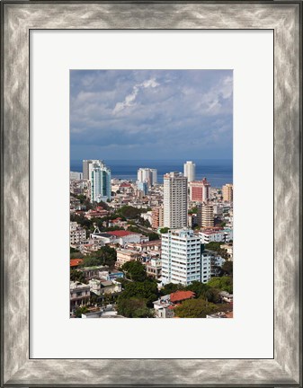 Framed Cuba, Havana, Vedado, View of the Vedado area Print
