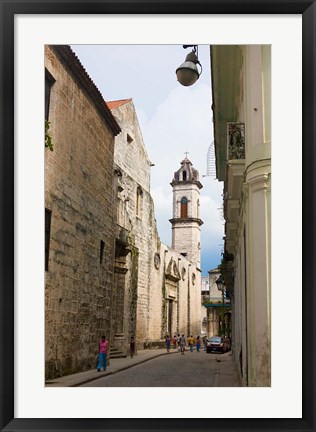 Framed Cathedral of Havana in the historic center, UNESCO World Heritage site, Cuba Print
