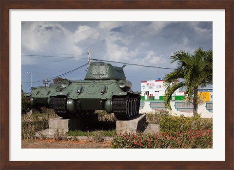 Framed Cuba, Bay of Pigs, T-34 tank Print