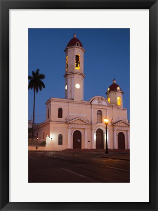 Framed Cuba, Catedral de Purisima Concepcion cathedral at dusk Print