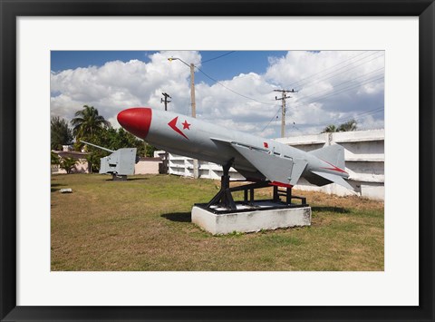 Framed Cuba, Cienfuegos, Naval museum, Soviet-era missile Print