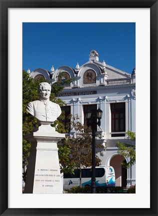Framed Cuba, Cienfuegos, Parque Jose Marti, Monument Print