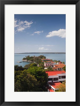 Framed Cuba, Cienfuegos, Punta Gorda, elevated view Print