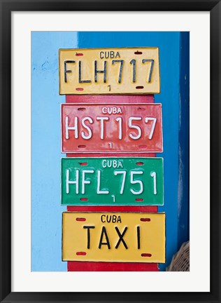 Framed Cuba, Sancti Spiritus, Trinidad, souvenir license Print