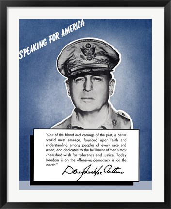 Framed Speaking for America - Out of the Blood Print
