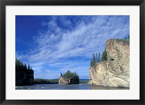 Framed Five Fingers Rapids on Yukon River, Yukon, Canada Print