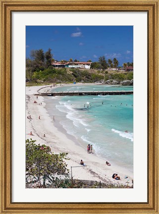 Framed Cuba, Havana, Playas del Este, Playa Jibacoa beach Print